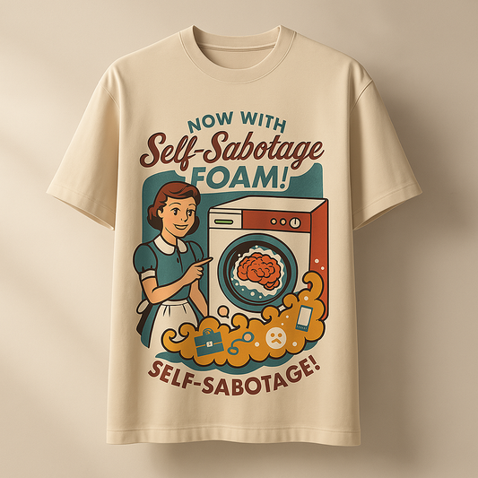 Now with Self-Sabotage Foam™ – Lather, Doubt, Repeat