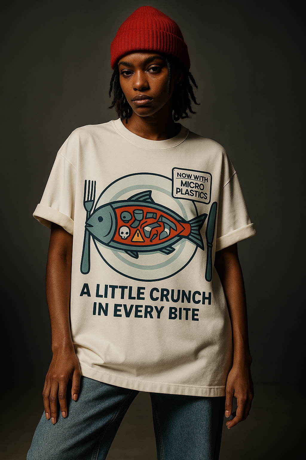 A Little Crunch in Every Bite™ – Agora com microplásticos